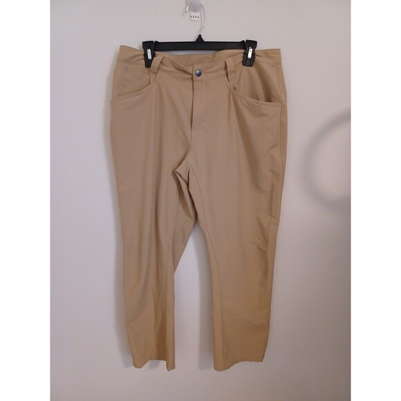 The North Face Trekker Hiking Pants Mens 34 Khaki Tan Straight Leg Stretch Fit - Picture 1 of 9